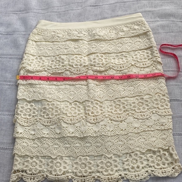 Blue Rain creamy white crochet skirt. - Picture 9 of 13